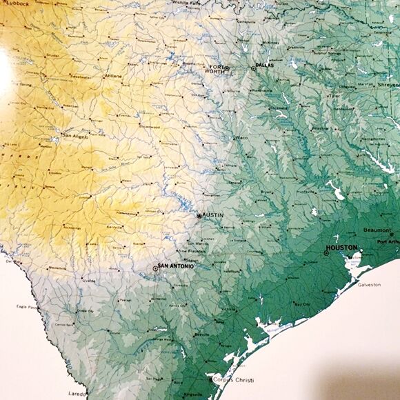 Raven Maps United States Poster Wall Map Laminated Landforms Educational 37x58 - Picture 4 of 10